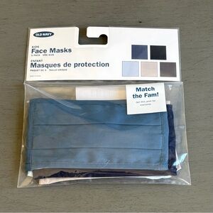 Old Navy KIDS Face Mask Pack of 5 Unisex One Size 100% Cotton Washable NWT